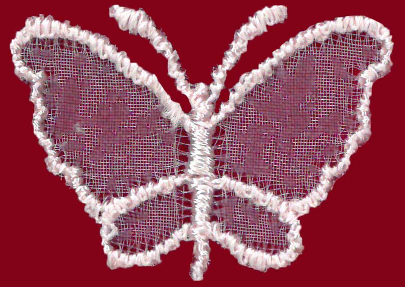 SMALL ORGANZA BUTTERFLY - LT ROSE